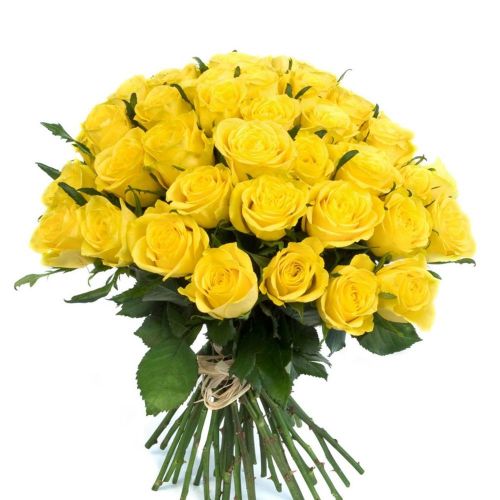 Заказать букет из 35-ти желтых роз с доставкой по Аметьево